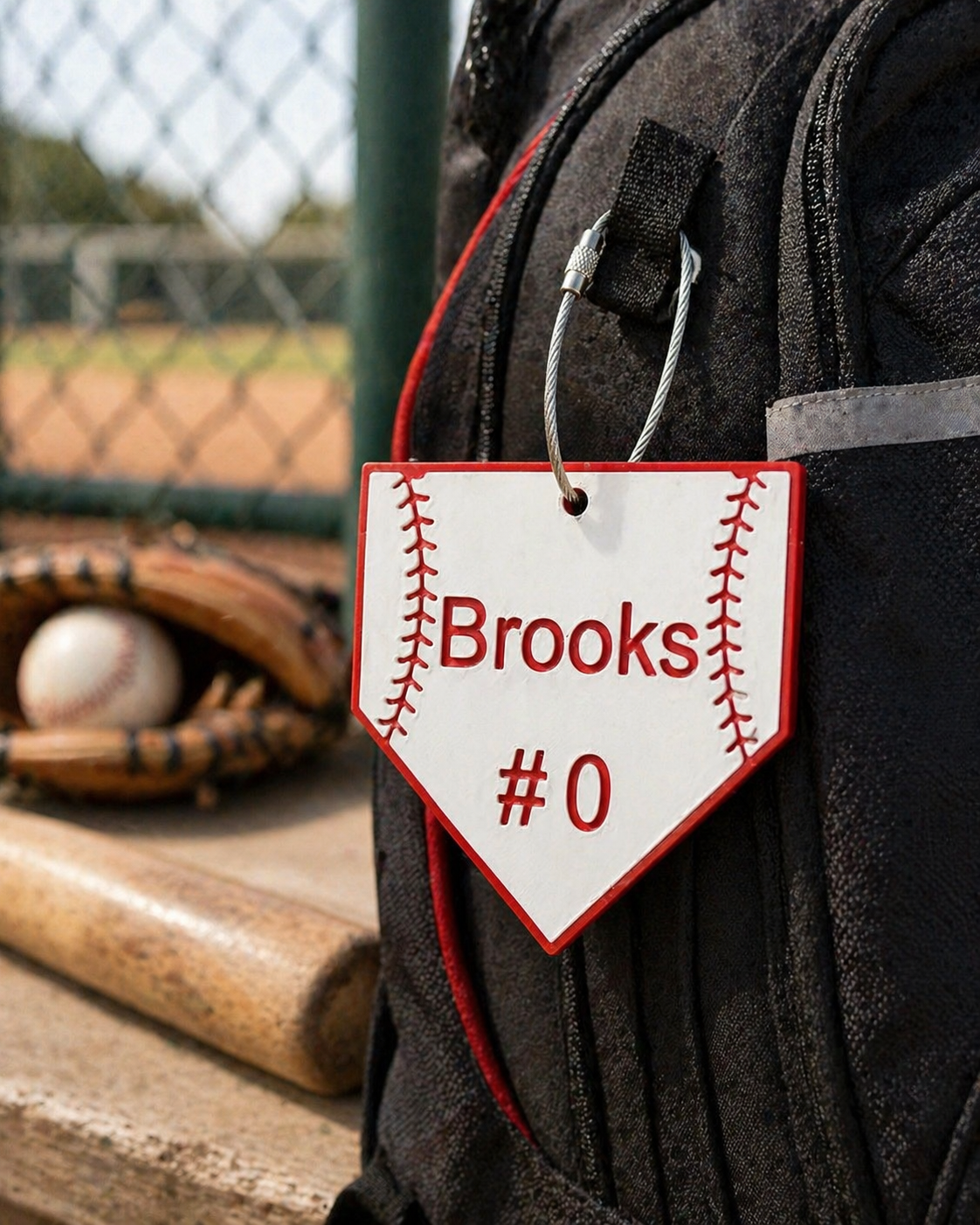 Baseball Home Plate Swag-Tag